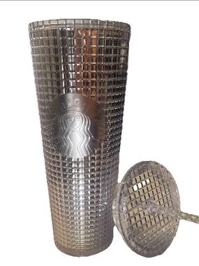 Starbucks Silver Studded Cold Cup Tumbler 24oz NWOT  2020
